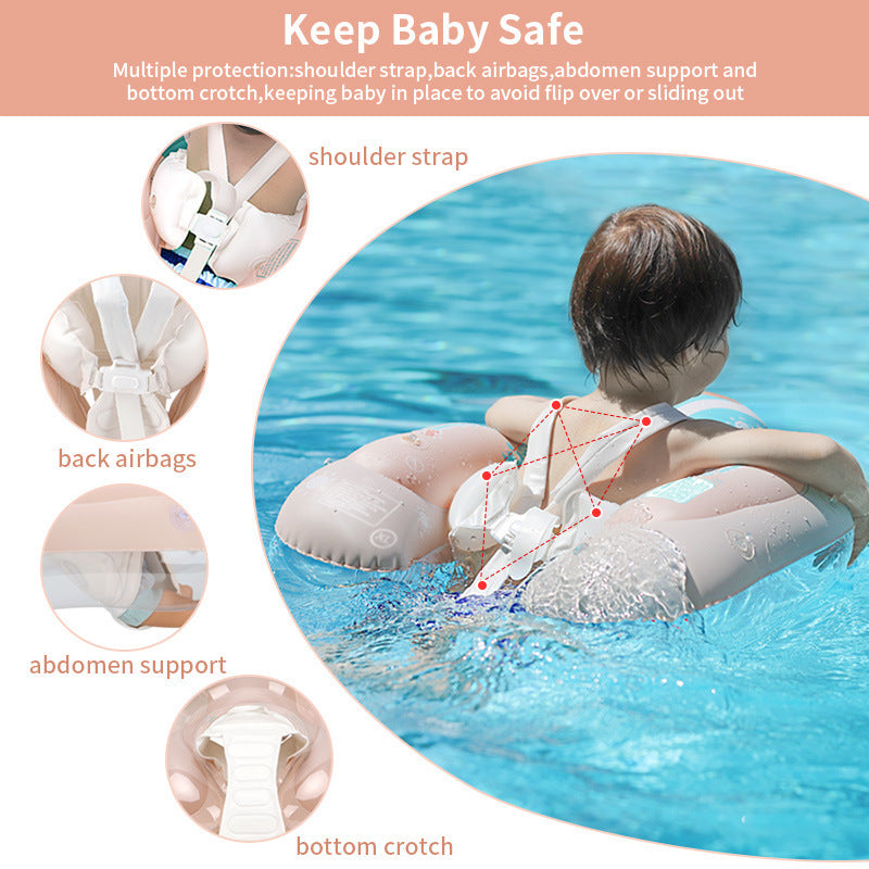 Sunny Swan Baby Swim Ring with Sunshade Fun