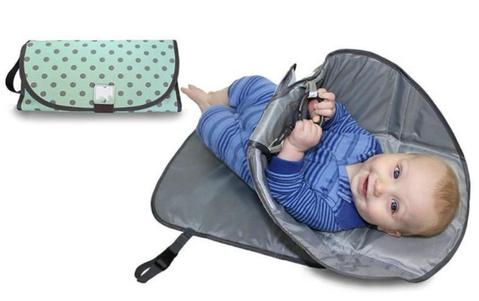 Foldable Diaper Changing Pad Clutch for On-the-Go Parents