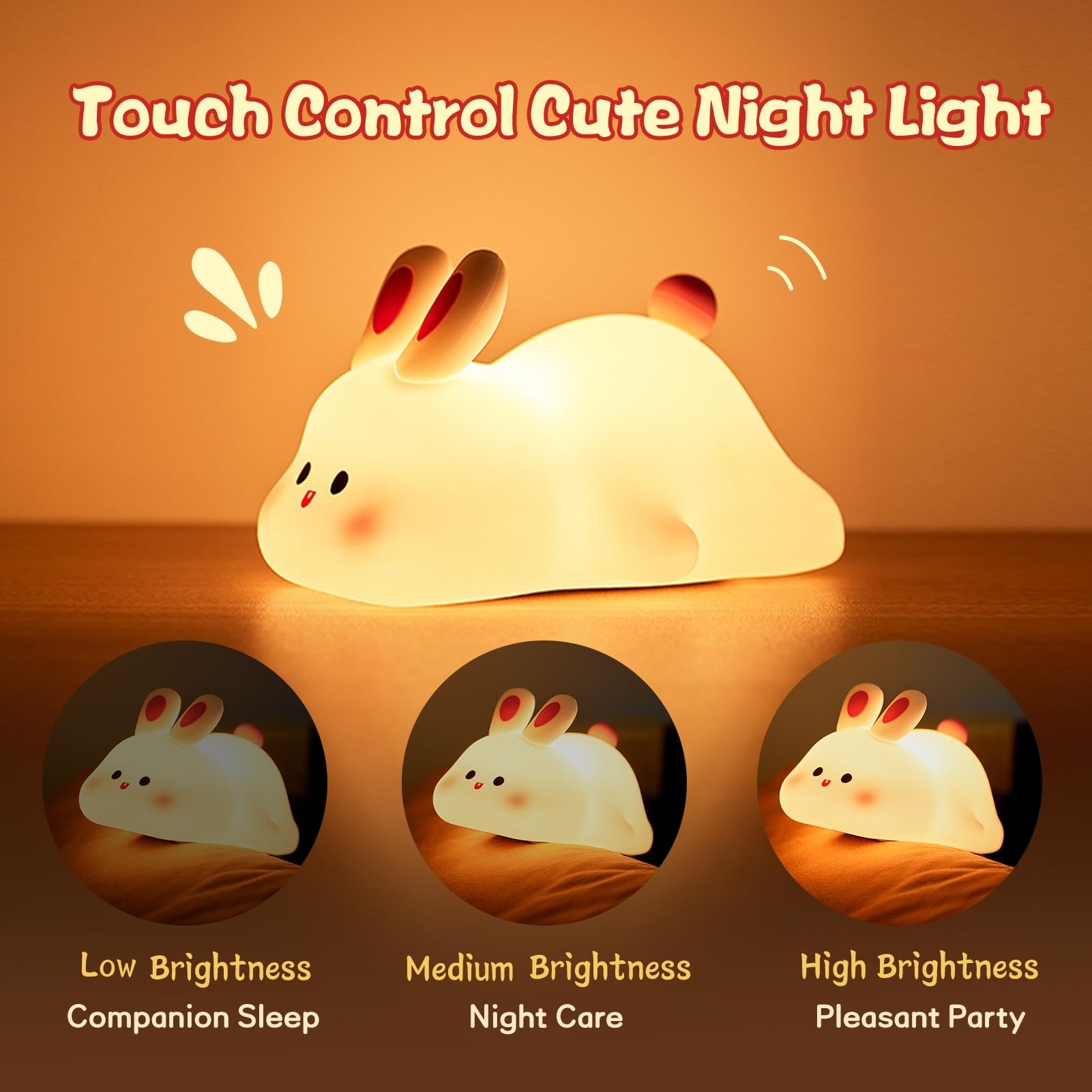 Soft Bunny Night Light for Gentle Bedtime Comfort