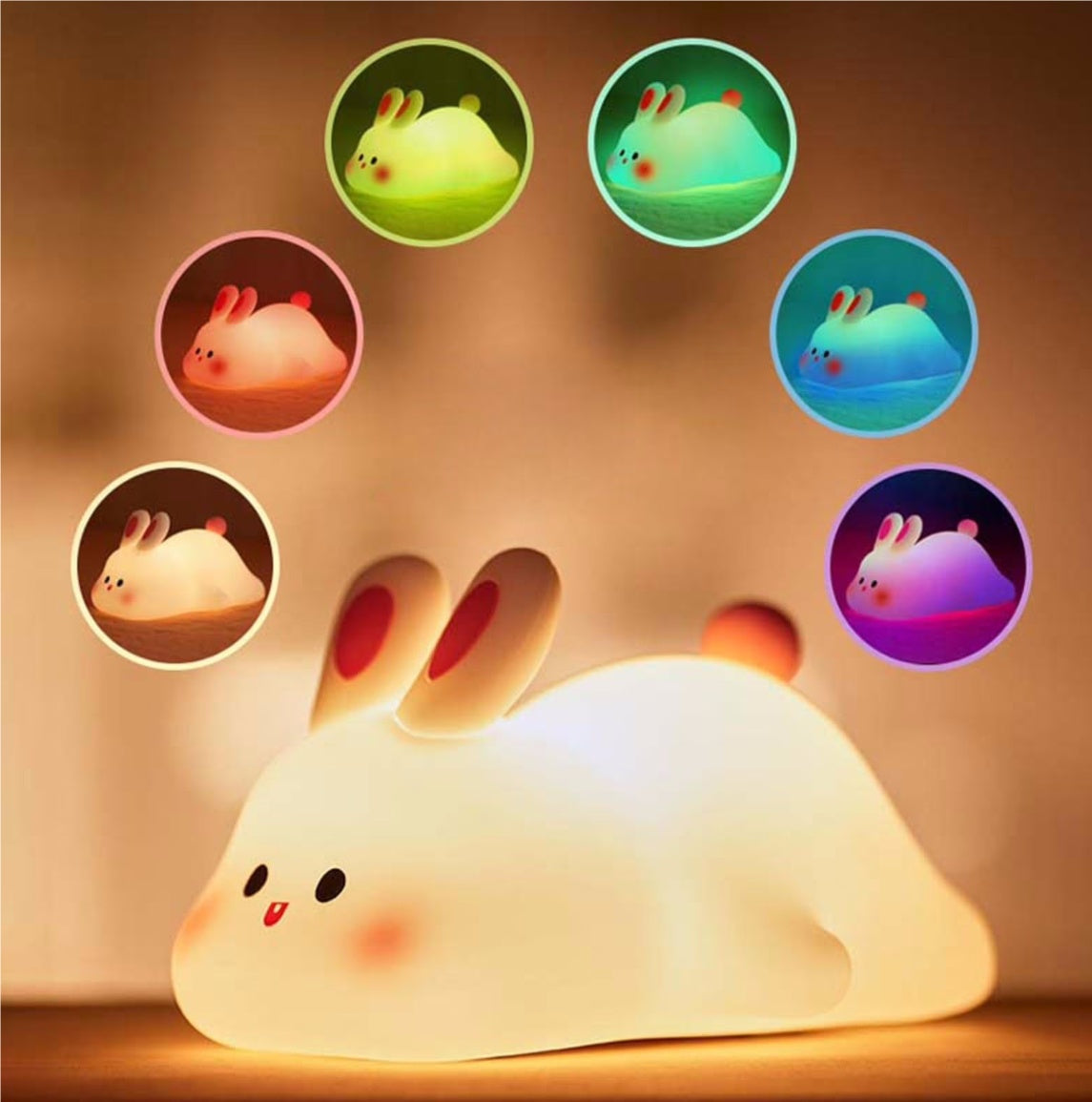Soft Bunny Night Light for Gentle Bedtime Comfort