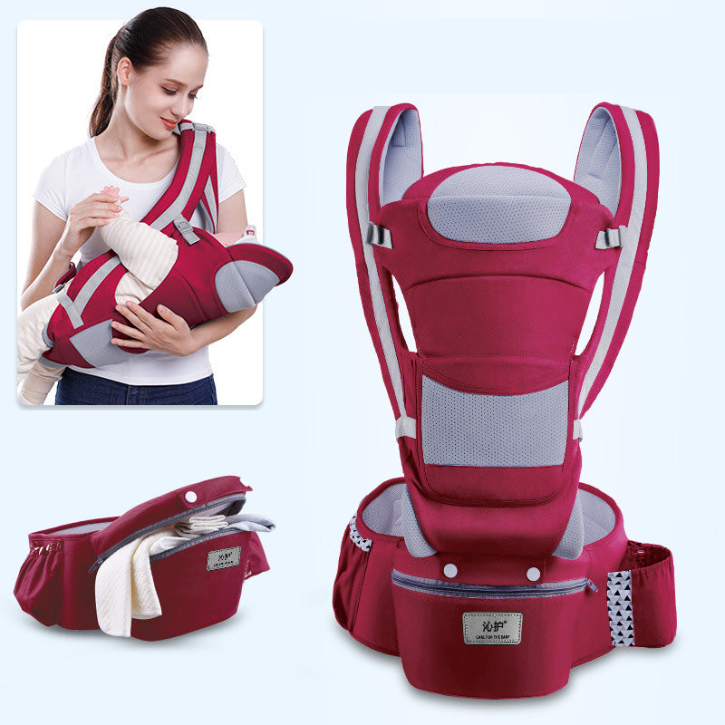 Ergonomic Baby Carrier with Hip Seat for Easy Carrying