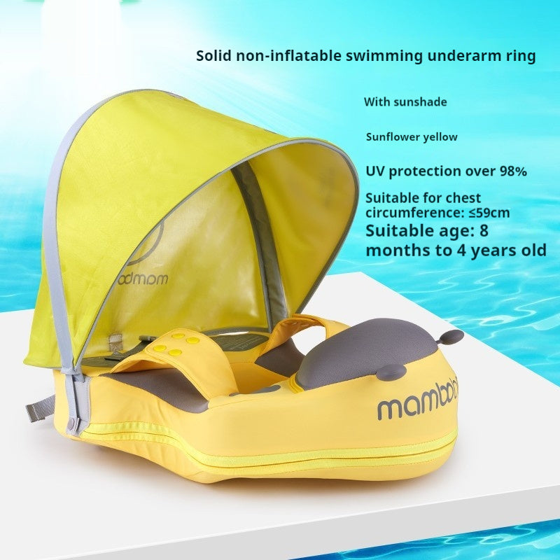 Inflatable-Free Knitted Elastic Baby Swimming Ring