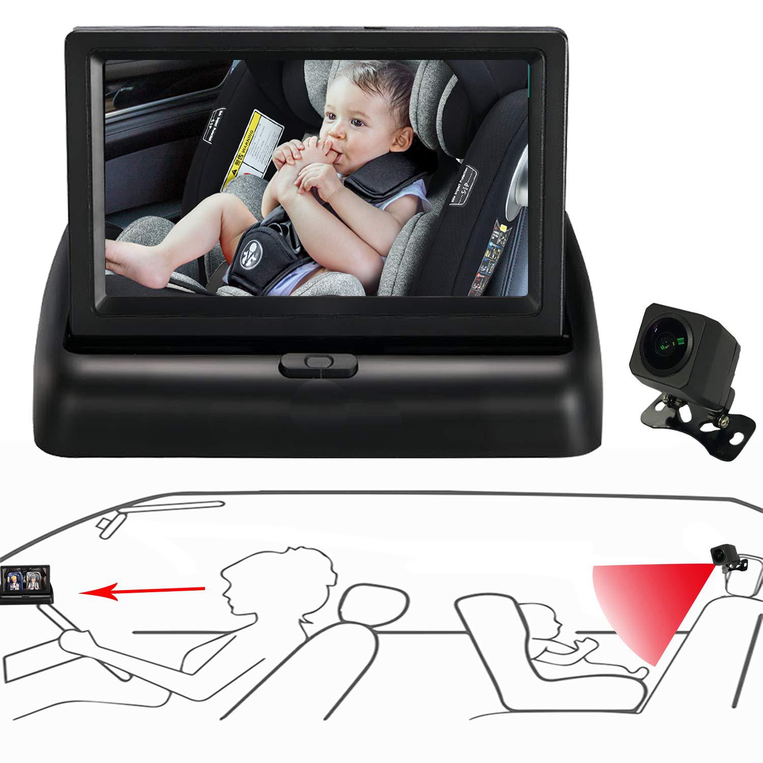 Portable Baby Monitor Screen for Clear Day and Night Viewing