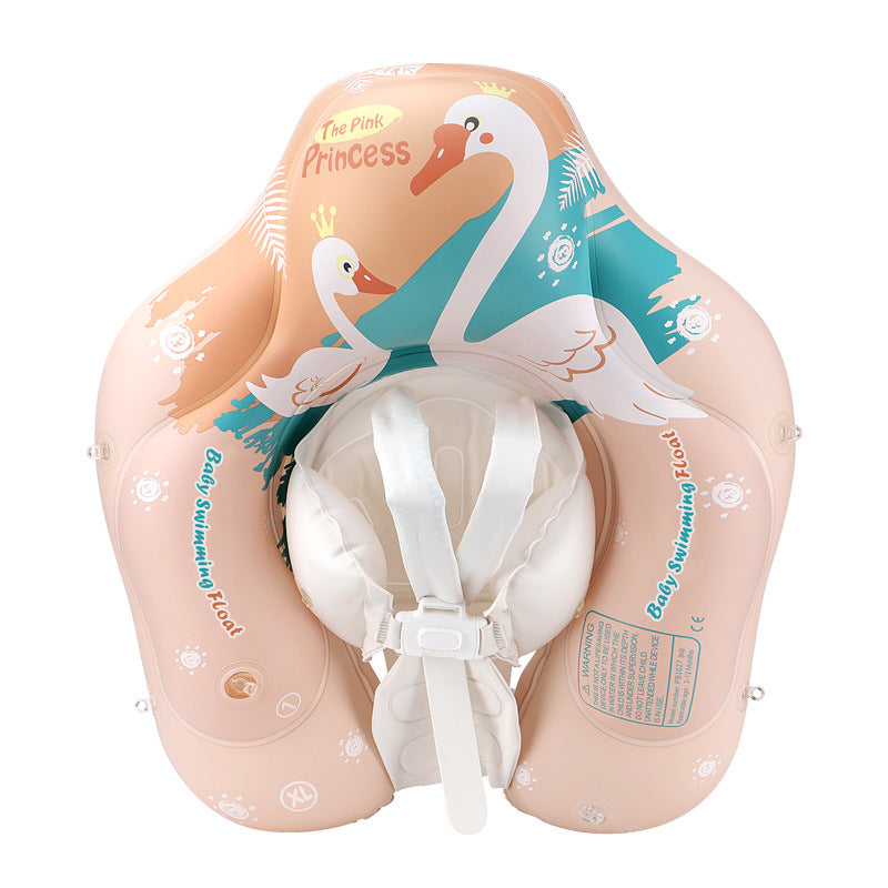 Sunny Swan Baby Swim Ring with Sunshade Fun