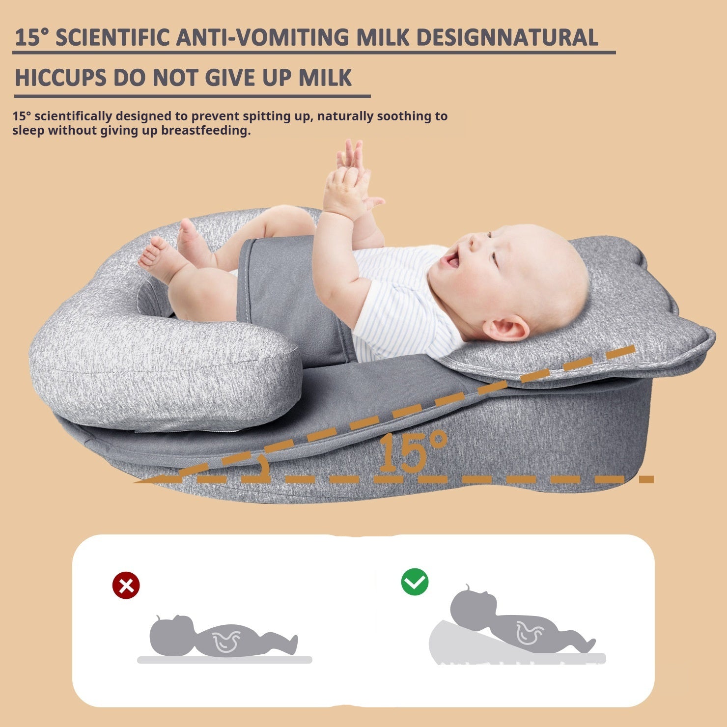 Gentle Inclined Baby Feeding Pad for Easy Breastfeeding