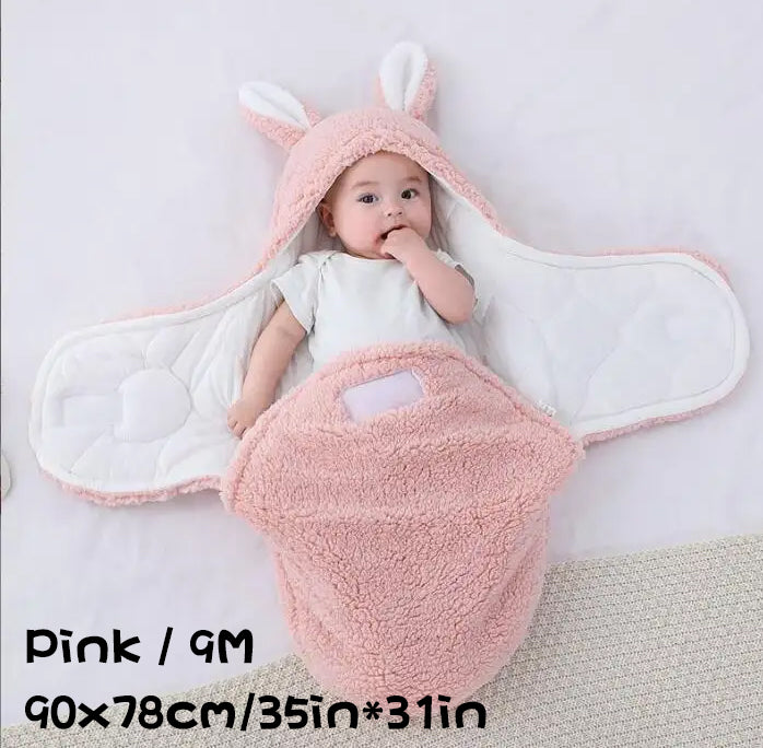 Warm Fleece Baby Swaddle Blanket for Peaceful Sleep