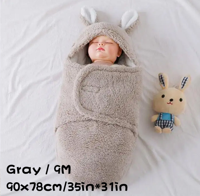 Warm Fleece Baby Swaddle Blanket for Peaceful Sleep