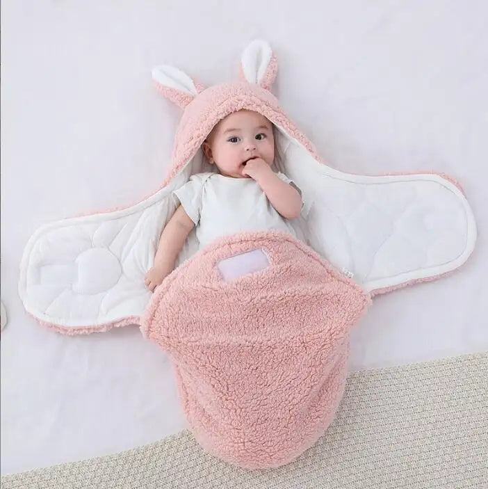 Warm Fleece Baby Swaddle Blanket for Peaceful Sleep