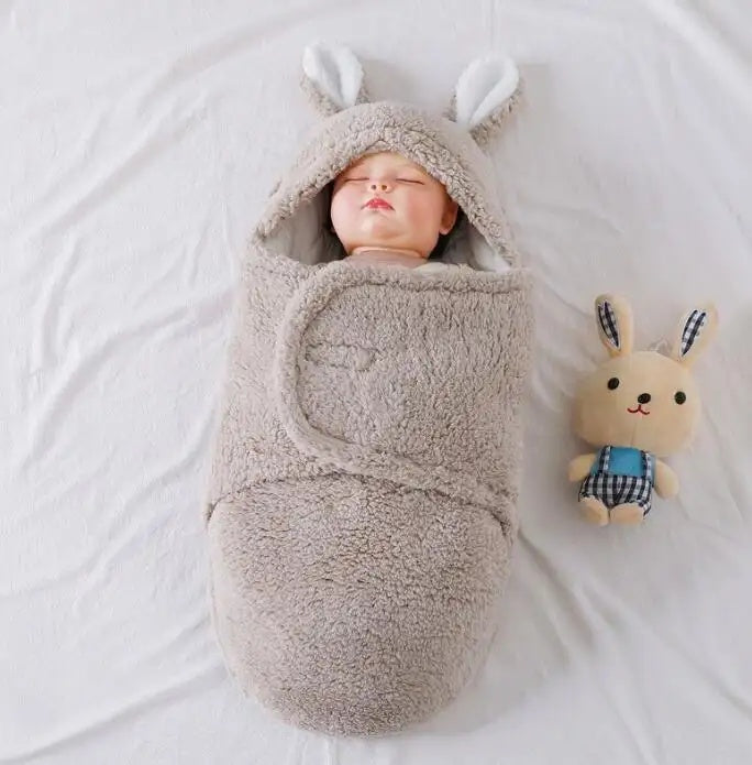 Warm Fleece Baby Swaddle Blanket for Peaceful Sleep