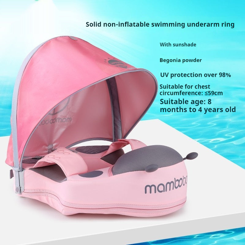 Inflatable-Free Knitted Elastic Baby Swimming Ring