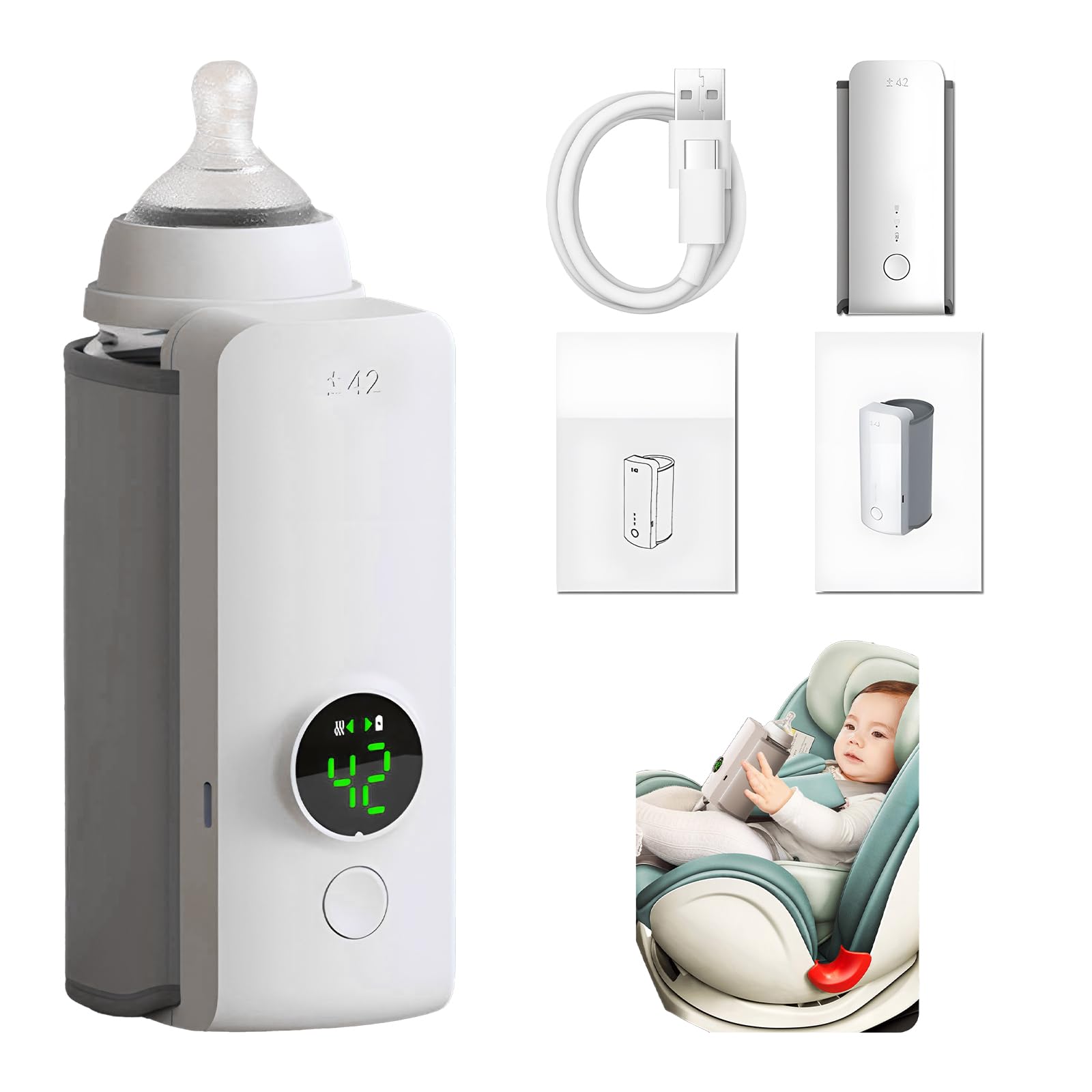 Travel Baby Bottle Warmer for Warm Milk Anytime