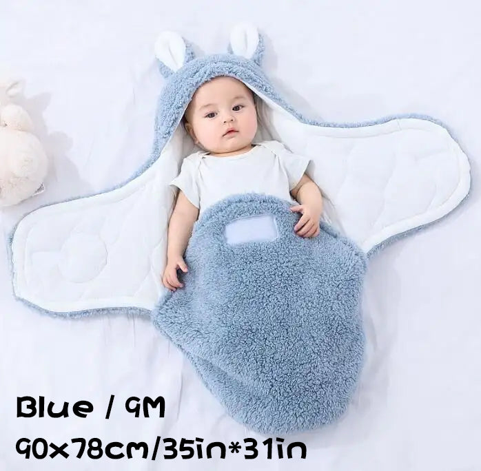 Warm Fleece Baby Swaddle Blanket for Peaceful Sleep