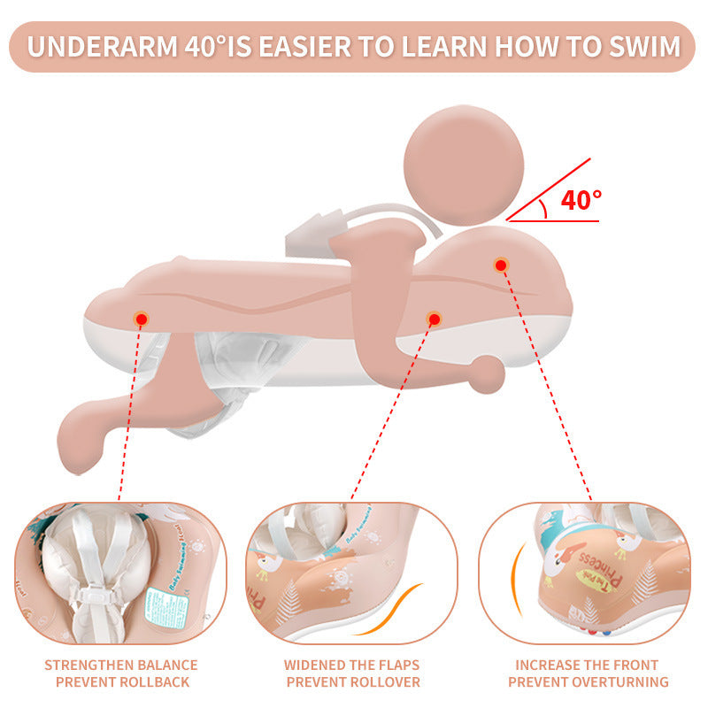 Sunny Swan Baby Swim Ring with Sunshade Fun