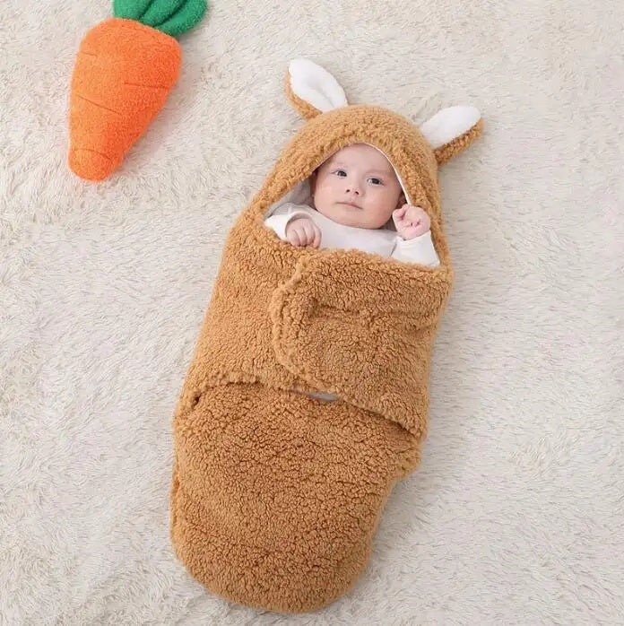 Warm Fleece Baby Swaddle Blanket for Peaceful Sleep