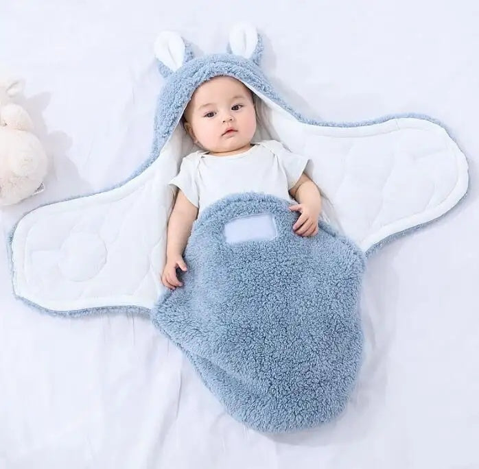 Warm Fleece Baby Swaddle Blanket for Peaceful Sleep